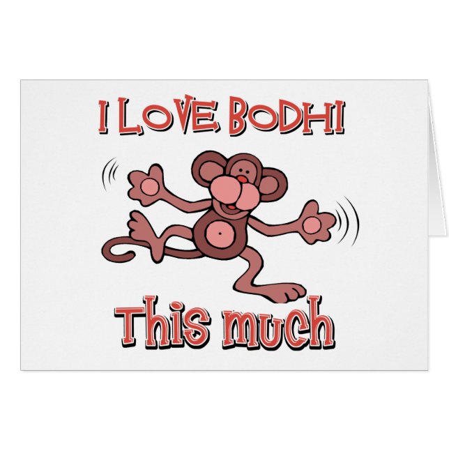 Cartão Eu amo Bodhi (Frente Horizontal)