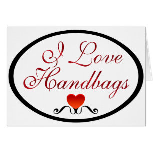 Cartão Eu amo bolsas