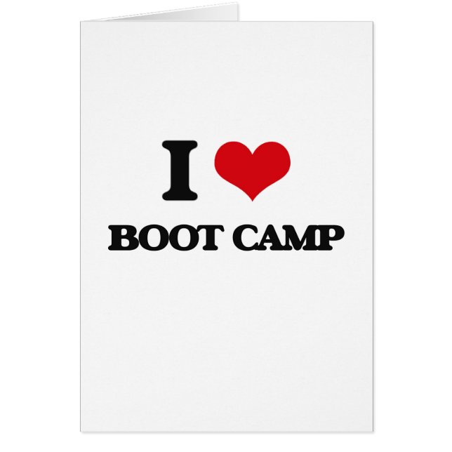 Cartão Eu amo Boot Camp (Frente)