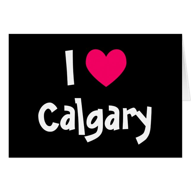 Cartão Eu Amo Calgary (Frente Horizontal)