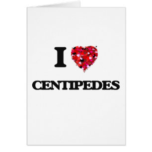 Cartão Eu amo centípedes