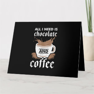 Cartão Eu Amo Chocolate E Café