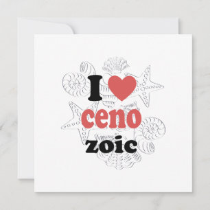 Cartão Eu amo citação engraçada do Cenozoico para cientis