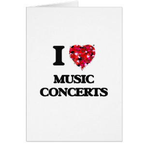 Cartão Eu amo concertos da música
