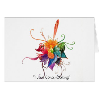 Cartão "Eu amo contemplar "