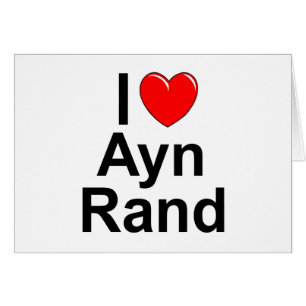 Cartão Eu amo (coração) Ayn Rand