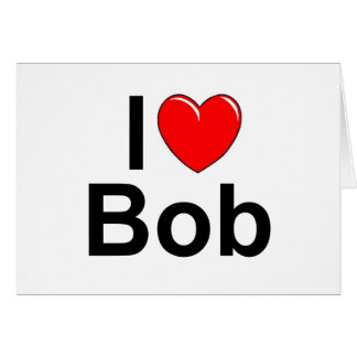 Cartão Eu amo (coração) Bob