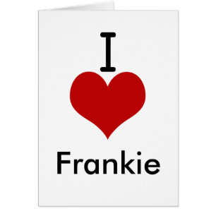 Cartão Eu amo (coração) Frankie