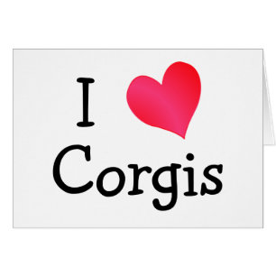 Cartão Eu amo Corgis