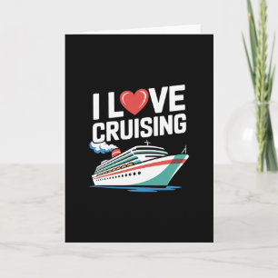 Cartão Eu Amo Cruzeiro Náutico Viagem Marítima