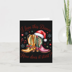 Cartão Eu Amo Esta Dança Como Ela Começa Line Dance Chr