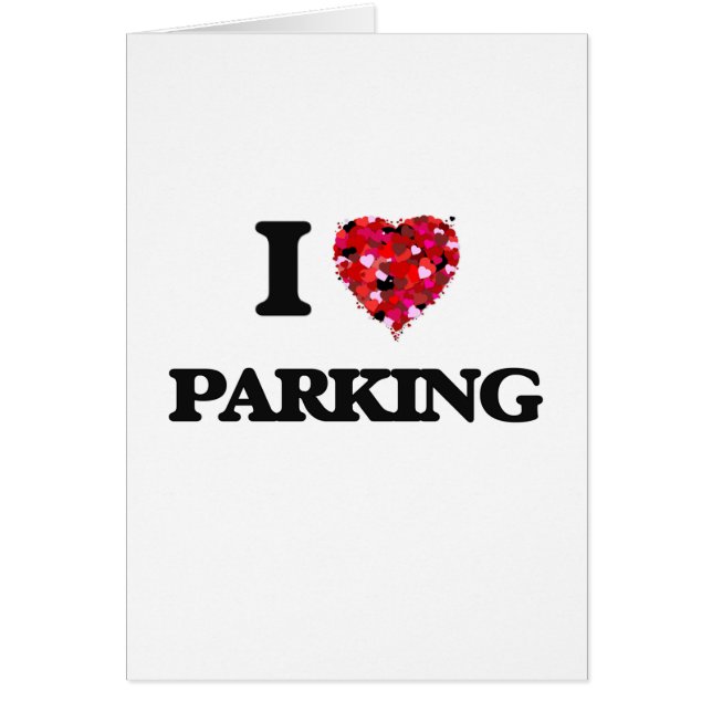 Cartão Eu amo estacionar (Frente)
