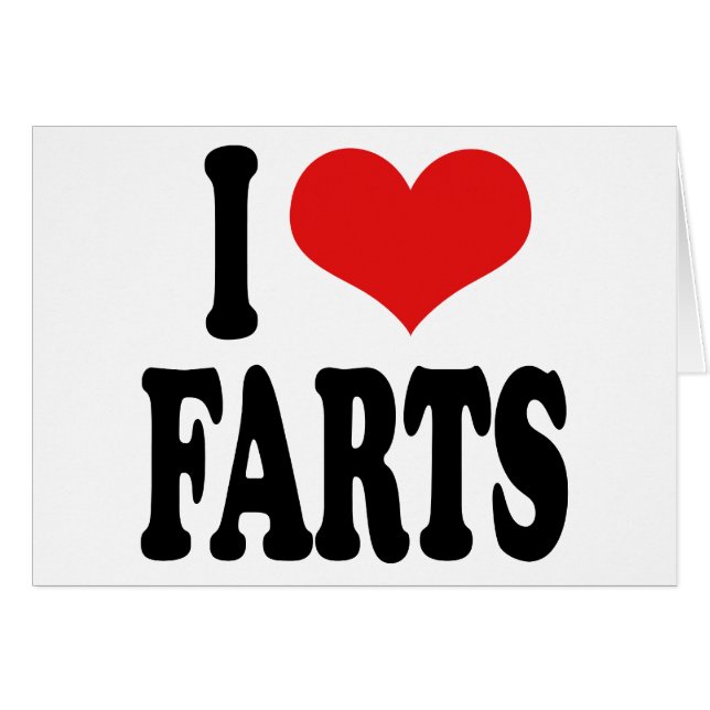 Cartão Eu amo Farts (Frente Horizontal)