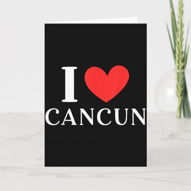 Cartão Eu Amo Férias em Cancun México _3 (Frente)