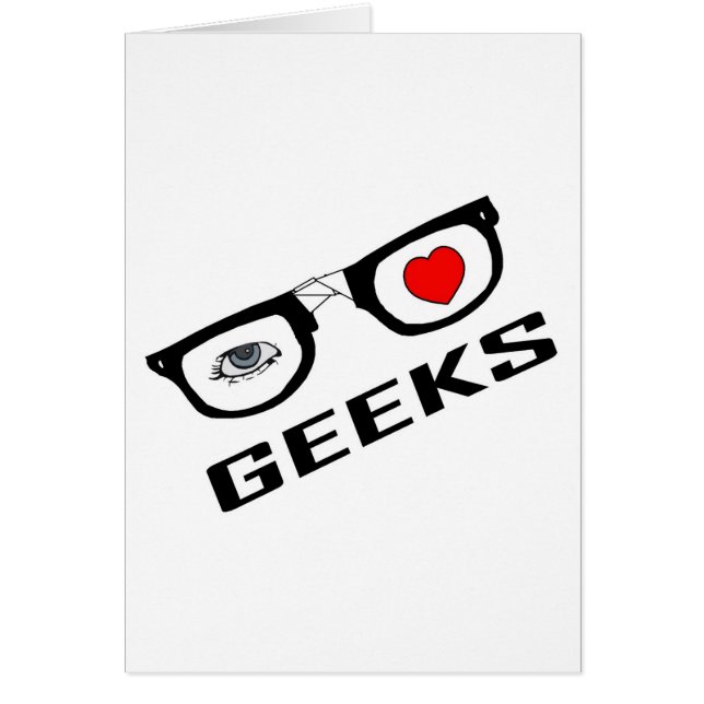 Cartão Eu amo geeks (Frente)