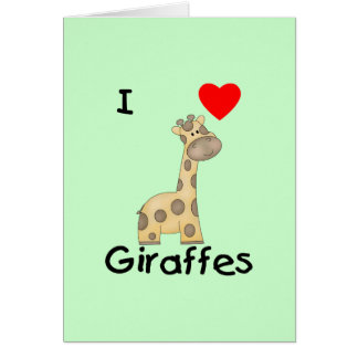 Cartão Eu amo girafas (2)