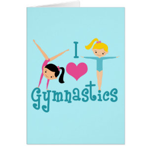 Cartão Eu Amo Gymnast Card Bonito De ginástica De ginásti