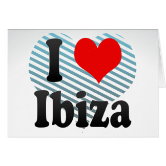 Cartão Eu amo Ibiza, espanha. Mim Encanta Ibiza, espanha