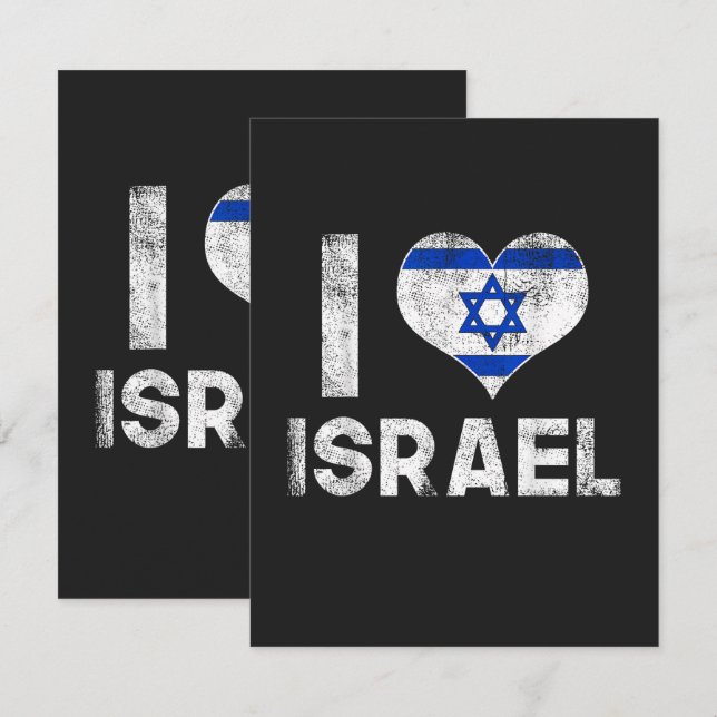 Cartão Eu Amo Israel (Frente/Verso)