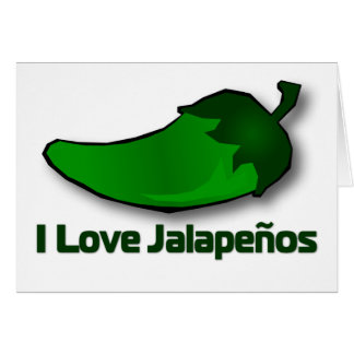 Cartão Eu amo Jalapenos