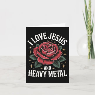Cartão Eu Amo Jesus E Metal Pesado