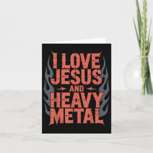 Cartão Eu Amo Jesus E Metal Pesado