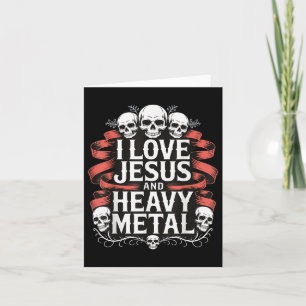 Cartão Eu Amo Jesus E Metal Pesado _7
