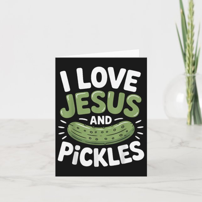 Cartão Eu Amo Jesus E Picles (Frente)
