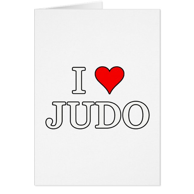 Cartão Eu Amo Judo (Frente)