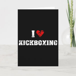 Cartão Eu Amo Kickboxing Academia Fitness Para Homens Mul
