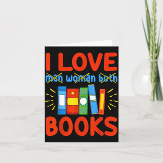 Cartão Eu Amo Livros Divertido Presente de Leitor Aroace 