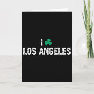 Cartão Eu Amo Los Angeles Trevo de Shamrock Dia de São Pa