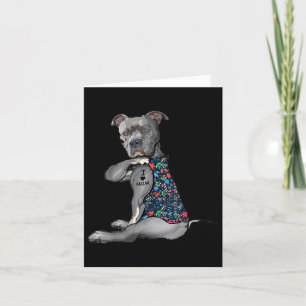 Cartão Eu Amo Mamãe Engraçado Cachorro Tatuando Mães Flor