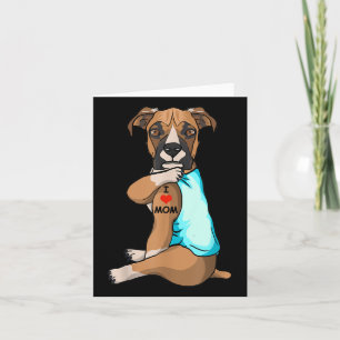 Cartão Eu Amo Mamãe Tatuagem Boxer Mamãe Cachorro Sobreme