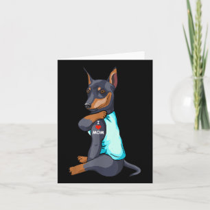 Cartão Eu Amo Mamãe Tatuagem Miniatura Pinscher Mamãe Cac