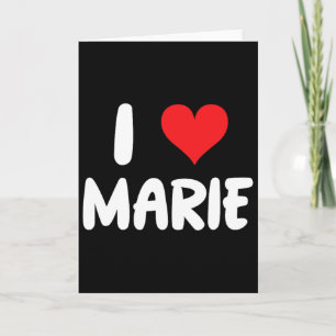 Cartão Eu Amo Marie - Coração - Nome
