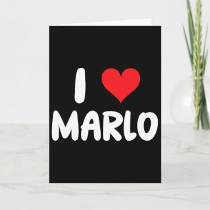 Cartão Eu Amo Marlo - Coração - Nome