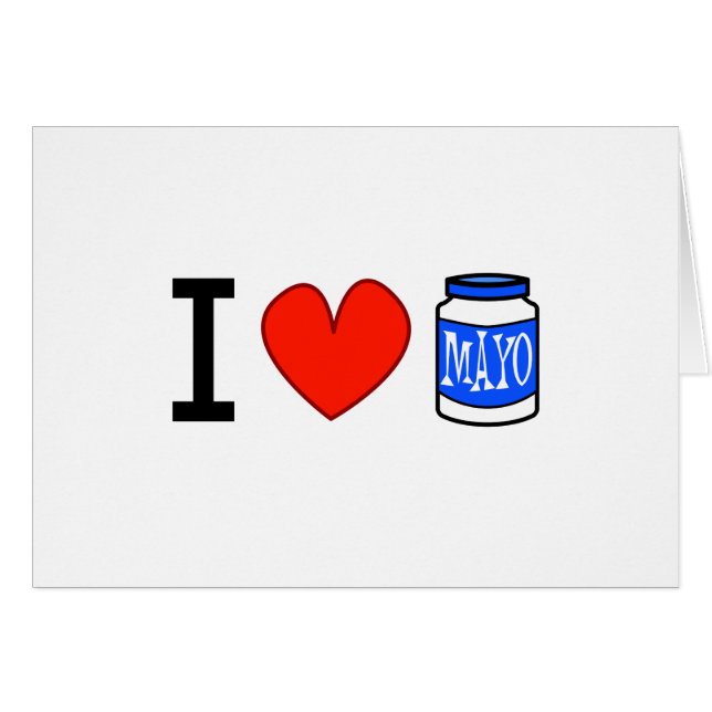 Cartão Eu amo Mayo! (Frente Horizontal)