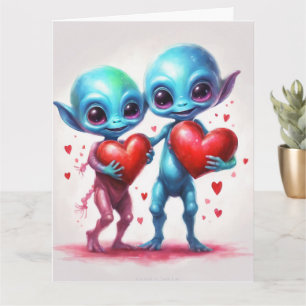 Cartão Eu amo meu alienígena