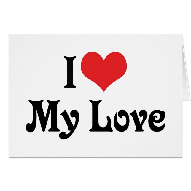 Cartão Eu Amo Meu Amor (Frente Horizontal)