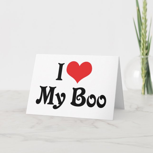 Cartão Eu Amo Meu Boo (Frente)