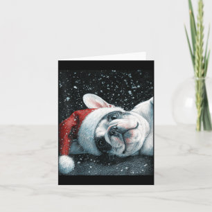 Cartão Eu Amo Meu Bulldog Francês Natal Fofo