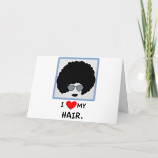 Cartão Eu amo meu cabelo - Afro