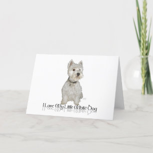 Cartão Eu Amo Meu Cachorrinho Branco - Westie