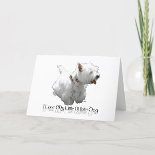 Cartão Eu Amo Meu Cachorrinho Branco - Westie