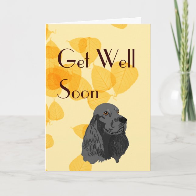 Cartão Eu Amo Meu Cocker Negro (Frente)