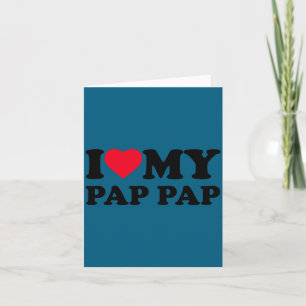 Cartão Eu Amo Meu Coração Pap-pap Vovô Família Pappap Lon