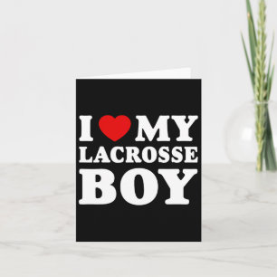 Cartão Eu Amo Meu Garoto De Lacrosse Eu Corto Meu Garoto