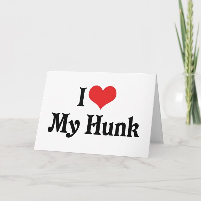 Cartão Eu Amo Meu Hunk (Frente)