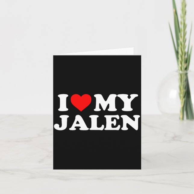 Cartão Eu Amo Meu Jalen (Frente)